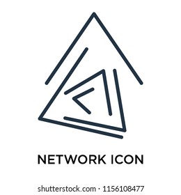Network icon vector isolated on white background, Network transparent sign , thin symbol or stroke element design in outline style