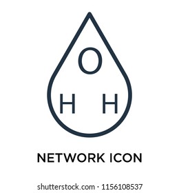 Network icon vector isolated on white background, Network transparent sign , thin symbol or stroke element design in outline style