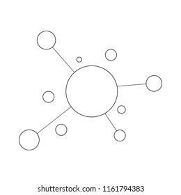 Network icon vector isolated on white background. Trendy network icon in flat style. Template for app, ui and logo. Icon network for your web site. Vector illustration, EPS 10