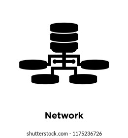 Network icon vector isolated on white background, logo concept of Network sign on transparent background, filled black symbol