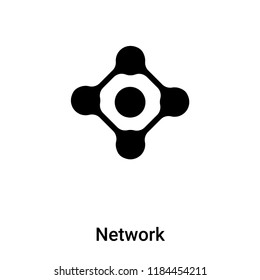 Network icon vector isolated on white background, logo concept of Network sign on transparent background, filled black symbol