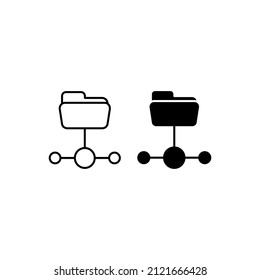 network icon vector isolated on white background