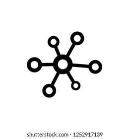 vector de icono de red en fondo blanco