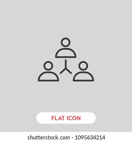 Network icon vector, people symbol. Modern flat illustration for web and mobile app