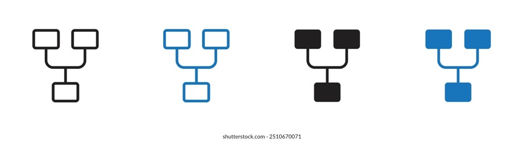 Network icon Vector set outline