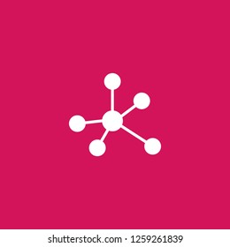 Network icon vector. Network sign on pink background. Network icon for web and app