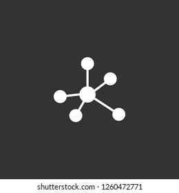 Network icon vector. Network sign on black background. Network icon for web and app