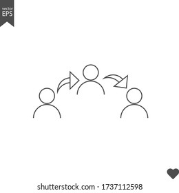 Network icon vector, social, network