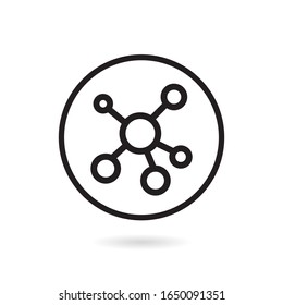 Network Icon vector with white background. Simple Network Icon