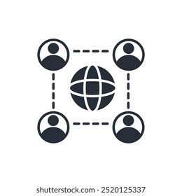 ícone de rede. vetor.Editável símbolo de estilo traço.linear para usar web design,ilustração logo.Symbol.