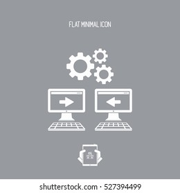Network icon - Working gears