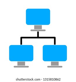 Iconos de red, iconos de comunicación establecidos - medios sociales y red web, signos y símbolos de computadora