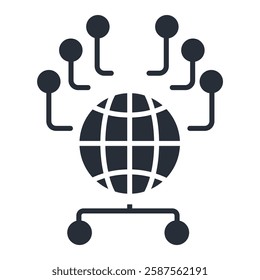 network icons isolated on White Background. Flat style design