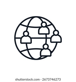 network icons isolated on White Background. Flat style design
