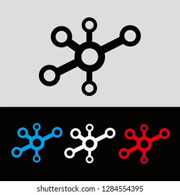 network icons Molecule vector icon - vector