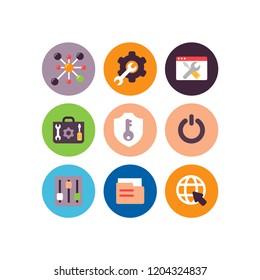 Network icons set