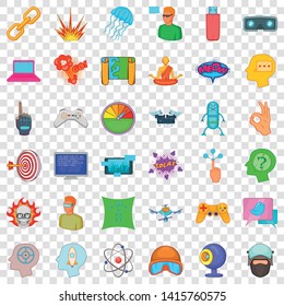Network icons set. Cartoon style of 36 network vector icons for web for any design