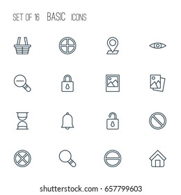 Network Icons Set. Collection Of Alert, Obstacle, Positive And Other Elements. Also Includes Symbols Such As Estate, Shelter, Add.