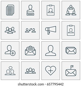 Network Icons Set. Collection Of Badge, Add To Favorites, Conversation And Other Elements. Also Includes Symbols Such As Web, Mail, Loudspeaker.