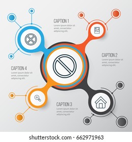 Network Icons Set. Collection Of Image, Estate, Obstacle And Other Elements. Also Includes Symbols Such As Photo, Image, Shelter.