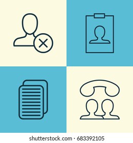 Network Icons Set. Collection Of Internet Site, Call, Ban And Other Elements. Also Includes Symbols Such As Person, Badge, Page.