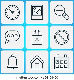 Network Icons Set. Collection Of Obstacle, Time, Image And Other Elements. Also Includes Symbols Such As Obstacle, Out, Time.