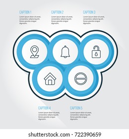 Network Icons Set. Collection Of Refuse, Unlock, Estate And Other Elements. Also Includes Symbols Such As House, Estate, Unlock.