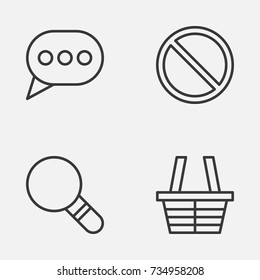 Network Icons Set. Collection Of Shop, Message Bubble, Research And Other Elements. Also Includes Symbols Such As Obstacle, Bubble, Trading.