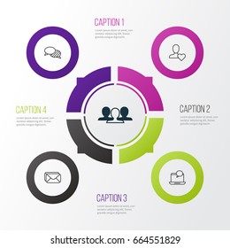 Network Icons Set. Collection Of Speaking, Group, Favorite Person And Other Elements. Also Includes Symbols Such As Heart, Speaking, Top.