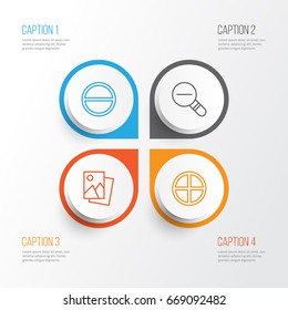 Network Icons Set. Collection Of Zoom Out, Positive, Refuse And Other Elements. Also Includes Symbols Such As Add, Rustication, Ban.