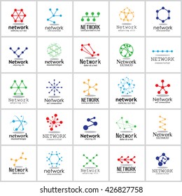 Network Icons Set - Isolated On White Background - Vector Illustration, Graphic Design 