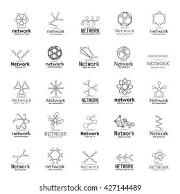 Network Icons Set - Isolated On White Background - Vector Illustration, Graphic Design 