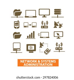 network icons set, vector