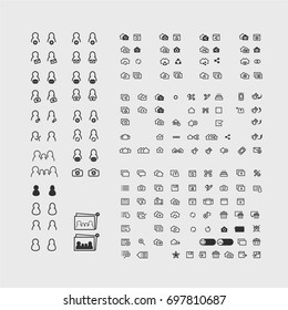 Network icons for smart phone applications and web design