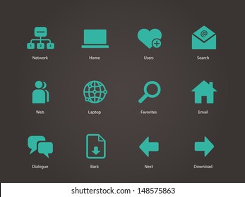 Network icons. Vector illustration.
