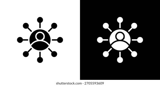 Network icons vector illustration collection. black and white icons.