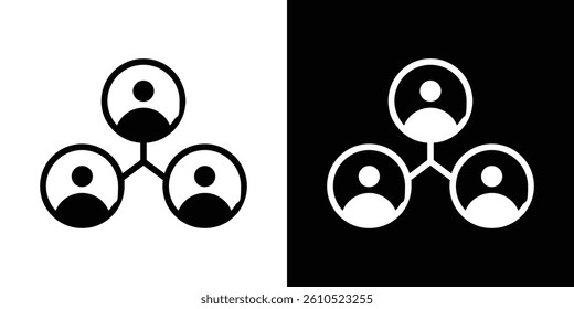 Network icons vector set in solid flat style