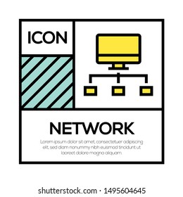 NETWORK AND ILLUSTRATION ICON CONCEPT