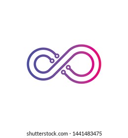 Network Infinity Technology Loop Abstract Logo Vector 