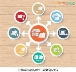 Network info graphic design
