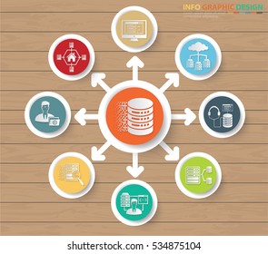 Network info graphic design,clean vector