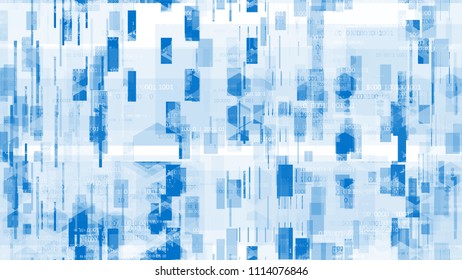 Network Information Stream Background with Binary Code. Hi Tech Global Hacker Network Texture. Abstract  Sci Fi, Scientific Pattern. Packaging, Ad Design Background.