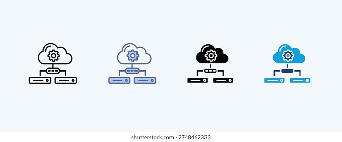 Network Infrastructure Multiple Icon Illustration Vector