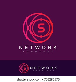 network initial Letter S Logo design