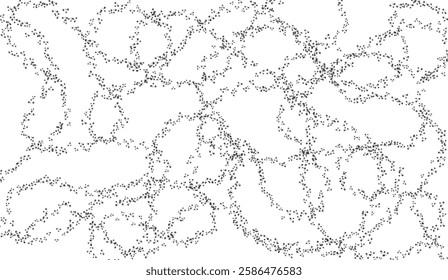 Network of Interconnected Dots, Abstract Visual Representation of Connectivity, Complexity and Interdependence with Subtle Variations and High Contrast for Designers