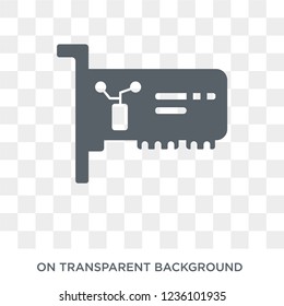 Network Interface Card icon. Trendy flat vector Network Interface Card icon on transparent background from hardware collection. 