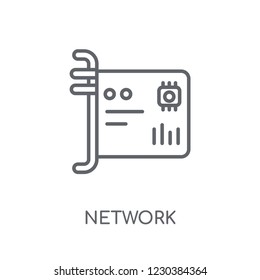 Network Interface Card linear icon. Modern outline Network Interface Card logo concept on white background from hardware collection. Suitable for use on web apps, mobile apps and print media.