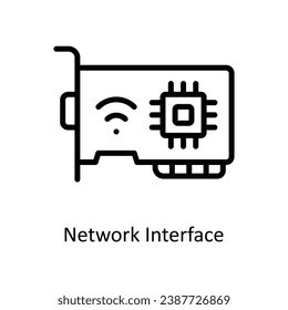 Network Interface vector  outline Design illustration. Symbol on White background EPS 10 File