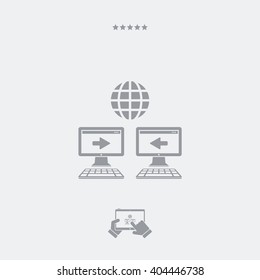 Network international transfer - Single isolated icon