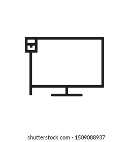 network internet access icon. PC and lan cable isolated illustrator